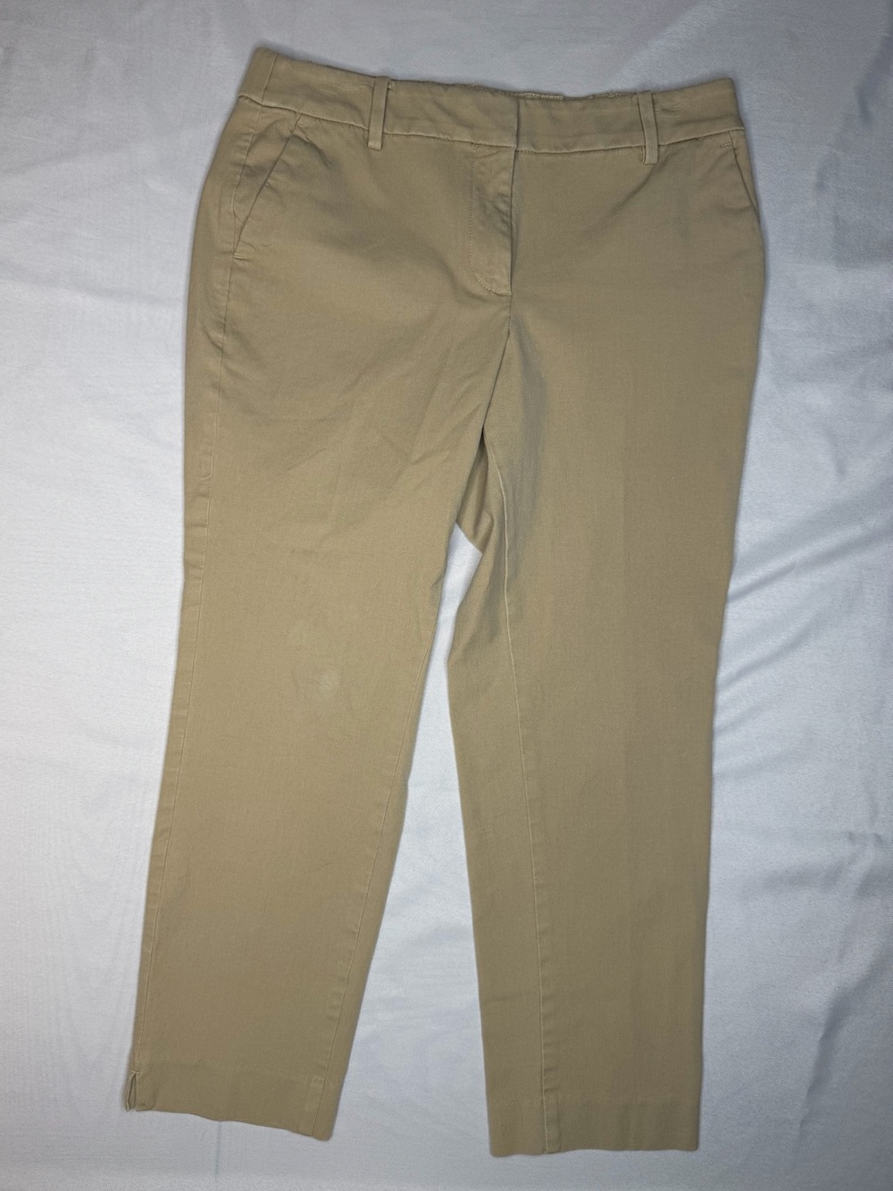 Talbots Women’s Flat Front”Everyday Chinos” Stretch Chinos In Khaki Size 8P